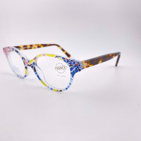 Lunettes de Vue Enfants Tic de la Marque Lafont Coloris Pastels Motifs Floral Opticien Stéphanie Danjou Cambrai