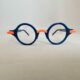 Lunettes de vue Mixte Hilo Bleu Marine Orange Opticien Stéphanie Danjou