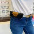 Etui à Lunettes Ceinture De La Marque L'Atelier Du Vieux Bourg Effet Cuir BrunNoir