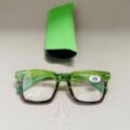 Lunettes de Lecture Couleur Vert Translucide Ecaille Puissance +1.50