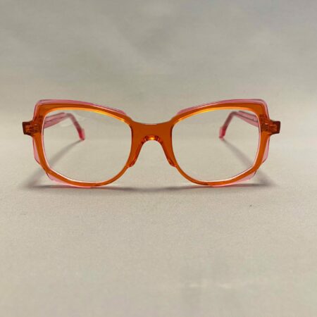 Lunettes De Vue Plein Les Mirettes - Modèle Demoiselle 29 Coloris Rose Orange Opticien Stéphanie Danjou Cambrai