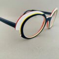 Lunettes De Vue Plein Les Mirettes - Modèle Demoiselle XII Coloris Bleu Blanc Rouge Opticien Stéphanie Danjou Cambrai