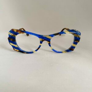 Lunettes De Vue Plein Les Mirettes - Modèle Fantasque XXVIII Coloris Taupe Bleu