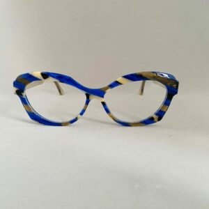 Lunettes De Vue Plein Les Mirettes - Modèle Fantasque XXVIII Coloris Taupe Bleu