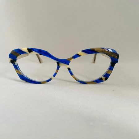 Lunettes De Vue Plein Les Mirettes - Modèle Fantasque XXVIII Coloris Taupe Bleu