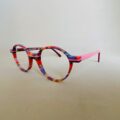 Lunettes de Vue De la Marque Wissing Modèle 3193 Coloris Multicolore Rose Rouge Transparent – Monture Unique