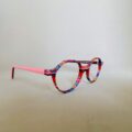 Lunettes de Vue De la Marque Wissing Modèle 3193 Coloris Multicolore Rose Rouge Transparent – Monture Unique