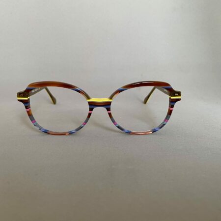 Lunettes de Vue De la Marque Wissing Modèle 3411 Coloris Marron Jaune Multicolore – Monture Unique Opticien Stéphanie danjou Cambrai